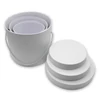 Kép 2/2 - PAPÍRDOBOZ 3 DB HENGER FEHÉR 1/18, 23x19cm, 19,5x16,5cm, 16,5x13,5cm