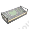 Kép 1/2 - VIRÁGDOBOZ AKRIL 1/8 SZÜRKE 50x22,5x13 cm "I LOVE YOU"