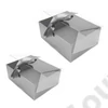Kép 1/3 - DÍSZDOBOZ 2 DB 1/24 EZÜST 24,5x19,5x10, 22x17x8 cm