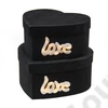 Kép 1/3 - PAPÍRDOBOZ LEDDEL 2 DB 1/24 26x24x12; 23x21x10,5 cm FEKETE