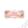 Kép 2/2 - FA TÁBLÁCSKA PEONIÁS "BOLDOG SZÜLETÉSNAPOT" 7x3 cm