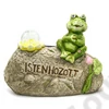 Kép 1/2 - BÉKA KÖVÖN ÜLŐ ISTEN HOZOTT FELIRATTAL NAPELEMES 1/2 31x12x24,5 cm