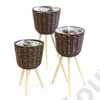 Kép 1/2 - VIRÁGTARTÓ 3 DB 1/8 COFFE 25x42; 25x53; 25x67 cm