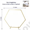 Kép 1/3 - FÉM ÁLLVÁNY 1/4 1,5 m ARANY, FEHÉR