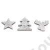 Kép 1/2 - KARÁCSONYFADÍSZ 12 DB-OS 1/100 EZÜST 7x6, 7x7, 7x7,5 cm