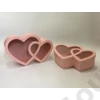Kép 2/2 - PAPÍRDOBOZ SZÍV 2 DB 1/16 38x25,5x11,5; 33,5x22x9,5 cm RÓZSASZÍN