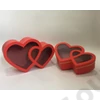 Kép 2/2 - PAPÍRDOBOZ SZÍV 2 DB 1/16 38x25,5x11,5; 33,5x21,7x9,5 cm PIROS