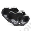 Kép 1/2 - PAPÍRDOBOZ SZÍV 2 DB 1/16 38x25x11,5; 33,5x21,7x9,5 cm FEKETE