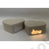 Kép 2/2 - PAPÍRDOBOZ LEDDEL 2 DB 1/24 26x24x12; 23x21x10,5 cm KRÉM