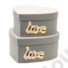 Kép 1/2 - PAPÍRDOBOZ LEDDEL 2 DB 1/24 26x24x12; 23x21x10,5 cm KRÉM