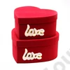 Kép 1/3 - PAPÍRDOBOZ LEDDEL 2 DB 1/24 26x24x12; 23x21x10,5 cm BORDÓ