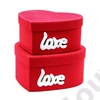 Kép 3/3 - PAPÍRDOBOZ LEDDEL 2 DB 1/24 26x24x12; 23x21x10,5 cm BORDÓ