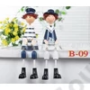 Kép 2/2 - LÓGÓLÁBÚ FIGURA FA 2 DB 1/24 13x5,5 cm LÁB: 9 cm 2 FÉLE