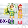 Kép 2/2 - LÓGÓLÁBÚ FIGURA FA 2 DB 1/24 13,5x9 cm LÁB: 9 cm 2 FÉLE