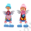Kép 1/2 - LÓGÓLÁBÚ FIGURA FA 2 DB 1/24 13,5x5 cm LÁB: 9 cm 2 FÉLE 