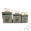 Kép 6/7 - FÉMDOBOZ 3 DB 12/36 2 FÉLE 7x7x10cm/ 8,5x8,5x11,5cm/ 10,5x10,5x13cm