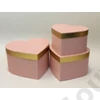 Kép 3/5 - PAPÍRDOBOZ SZÍV 3 DB 1/18 27x25,5x15; 24x22x14; 21x19,5x12,3 cm 4 SZÍNBEN
