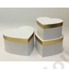 Kép 5/5 - PAPÍRDOBOZ SZÍV 3 DB 1/18 27x25,5x15; 24x22x14; 21x19,5x12,3 cm 4 SZÍNBEN