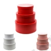 Kép 2/2 - PAPÍRDOBOZ  KEREK 3 DB 1/6 30x13,5; 27x11,5; 22x9,5 cm FEHÉR