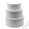 Kép 1/2 - PAPÍRDOBOZ  KEREK 3 DB 1/6 30x13,5; 27x11,5; 22x9,5 cm FEHÉR