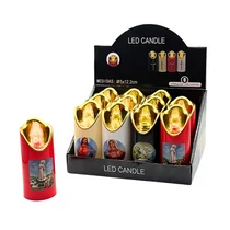 LEDES GYERTYA 12/240 5,2x12,2 cm SZENTKÉPPEL 4 SZÍNBEN LEDES GYERTYA 12/240 5,2x12,2 cm SZENTKÉPPEL 4 SZÍNBEN