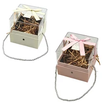 VIRÁGDOBOZ AKRIL TETŐVEL 4/96 11,5x11,5 cm 2 SZÍNBEN