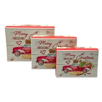 PAPÍRDOBOZ KARÁCSONYI 3 DB 1/60 16x12x6,5; 14x10x5,5; 12x8,5x5 cm