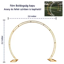 BOLDOGSÁG KAPU 1/4 2,6x2,2 m ARANY, FEHÉR