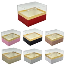 PAPÍRDOBOZ AKRIL TETŐVEL 1/60 18x13x12 cm 7 SZÍNBEN