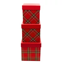 PAPÍRDOBOZ 3 DB KOCKÁS 1/24 16x16x16;14,5x14,5x14,5;13x12x13 cm