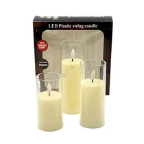 GYERTYA LEDES 3 DB 1/60 11cm; 13,5 cm; 16 cm