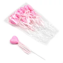 PÁLCÁS SZÍV 12 DB 1/200 21 cm RÓZSASZÍN