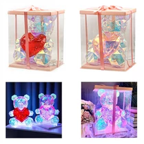 MACI LEDES AKRIL SZÍVVEL 1/4 40 cm 3 SZÍNBEN DÍSZDOBOZBAN