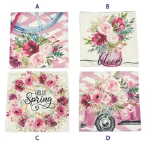 PÁRNAHUZAT TAVASZI  10/300 44x44 cm 4 FÉLE ZSÁKVÁSZON PÁRNAHUZAT TAVASZI  10/300 44x44 cm 4 FÉLE ZSÁKVÁSZON