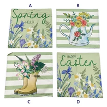 PÁRNAHUZAT TAVASZI 10/300 44x44 cm 4 FÉLE ZSÁKVÁSZON PÁRNAHUZAT TAVASZI 10/300 44x44 cm 4 FÉLE ZSÁKVÁSZON