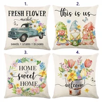 PÁRNAHUZAT TAVASZI 10/300 43x43 cm 4 FÉLE POLYESTER