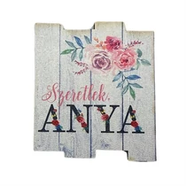 FA TÁBLÁCSKA RUSZTIKUS- SZERETLEK ANYA 7x6 cm