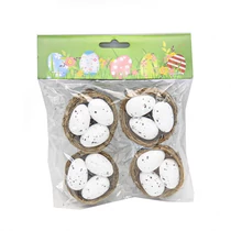 FÉSZEK TOJÁSSAL 4 DB 1/480 6 cm 