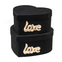 PAPÍRDOBOZ LEDDEL 2 DB 1/24 26x24x12; 23x21x10,5 cm FEKETE