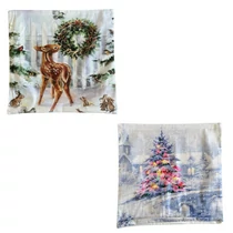 PÁRNAHUZAT KARÁCSONYI 10/300 45x45 cm  POLYESTER 2 FÉLE