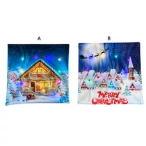 PÁRNAHUZAT LEDES KARÁCSONYI 10/150 45x45 cm 2 FÉLE POLYESTER