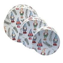 PAPÍRDOBOZ KEREK 3 DB KARÁCSONYI 1/30 21x11,5;17x9;14x7,5 cm