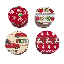 PAPÍRDOBOZ KEREK KARÁCSONYI 12/216 10,8x5,5 cm 4 FÉLE