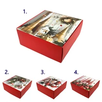 PAPÍRDOBOZ KARÁCSONYI 10/600 20x20x8 cm 4 FÉLE