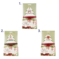 MÉCSESTARTÓ KARÁCSONYI 12/72 12,5x12,5 cm 3 FÉLE 4 MÉCSESSEL