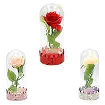 RÓZSA ÜVEGBÚRÁBAN LEDES 1/50 8,5x20 cm 3 SZÍNBEN