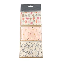 KISÉRŐKÁRTYA+BORÍTÉK 9 DB VIRÁGOS 12/360 8,5x12,7 cm 