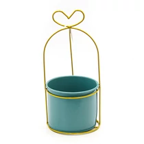 VIRÁGTARTÓ FÉM 1/80 28x12,5 cm TÜRKIZ