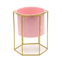 VIRÁGTARTÓ FÉM 1/54 18,5x12,5 cm RÓZSASZÍN