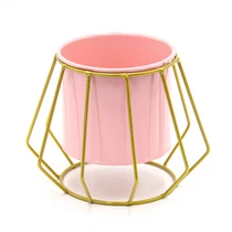 VIRÁGTARTÓ FÉM 1/96 11,5x9 cm RÓZSASZÍN